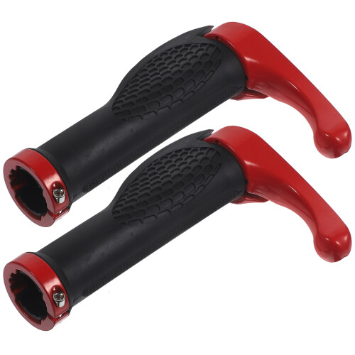 Ergonomische handvatten met antislip, vergrendelend - rood