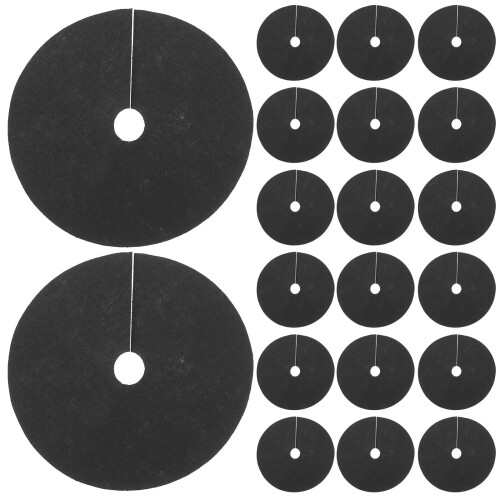40Pcs Round Black Nonwoven Tree Guard Rings for Garden Mulching