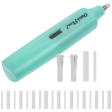 1Set Pink Electric Eraser for Students Portable Plastic Pencil Eraser