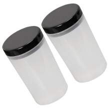 2 Pcs Pencil Bottle Paint Brush Cleaning With Groove Container