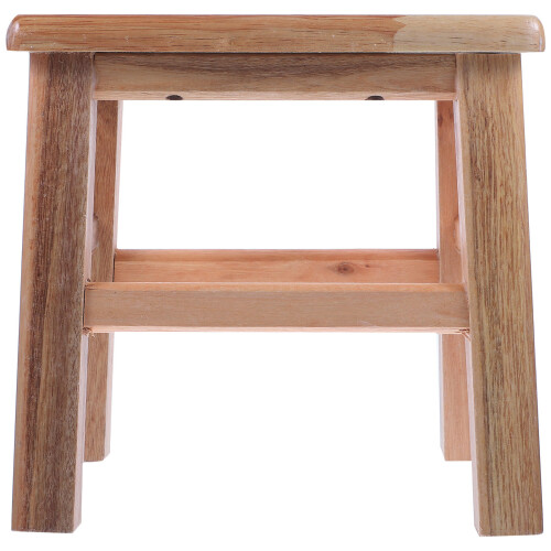 Solid Wood Square Stool Bench for Living Room Kids