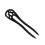 retro ebbenhouten u- haarspeld vintage haaraccessoire 10