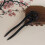 retro ebbenhouten u- haarspeld vintage haaraccessoire 7
