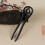 retro ebbenhouten u- haarspeld vintage haaraccessoire 11