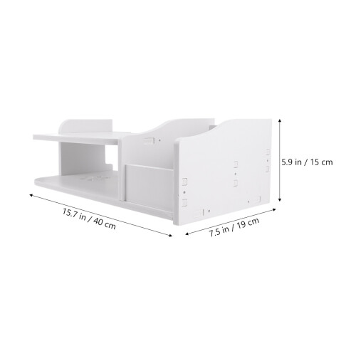 Scaffale A Parete Sospeso Per TV, Console, Router E Telecomandi Bianco 1
