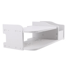 półka ściana na TV z uchwytem na router i , biała