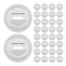 50 capas antipó para velas em pote, papel antiempoeiramento