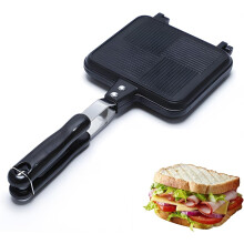 Toastie Maker Double Side Toasted Sandwich Maker, Non-Stick Stovetop Toastie Maker with Heat-Resistant Handles Breakfast Frying Pan