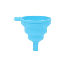 (Blue) Foldable Silicone Oil Funnel,Two size of Portable Round Funnels ,Kitchen Utensils Forr Beverage & Spice DISpensing,Suitable for shampoo