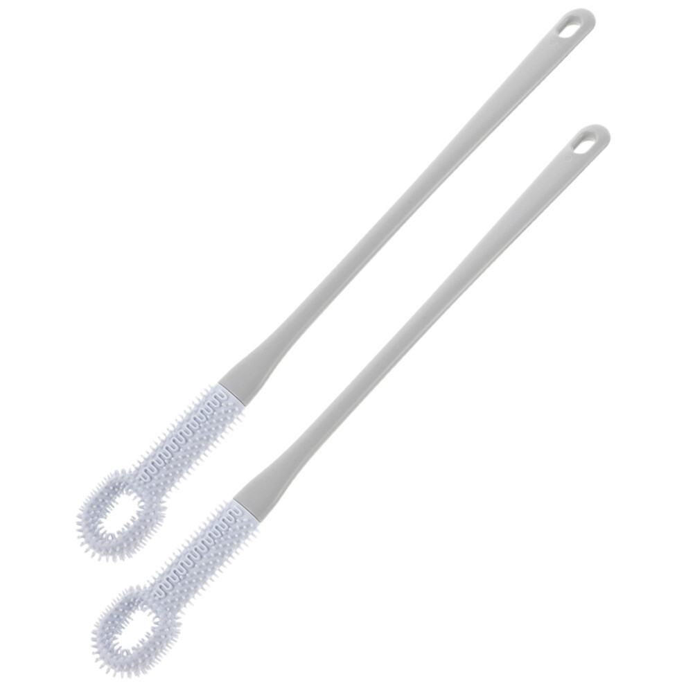 Inoomp 2Pcs Long Handle Toe Cleaning Brush Foot Scrubber