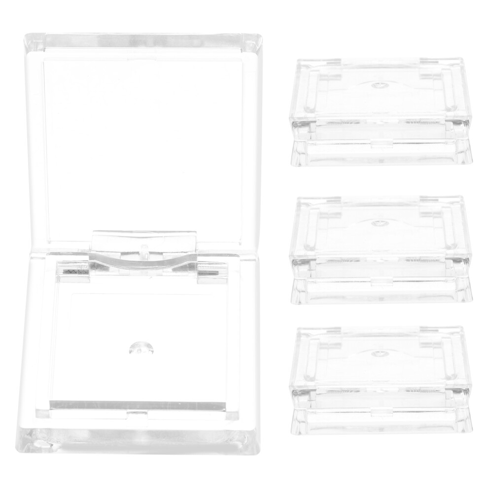 Inoomp 4Pcs Empty Refillable Eyeshadow Pans Square Cosmetic Palette