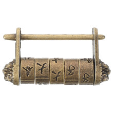 Chinese Character Lock Combination Password Padlock Vintage Ancient