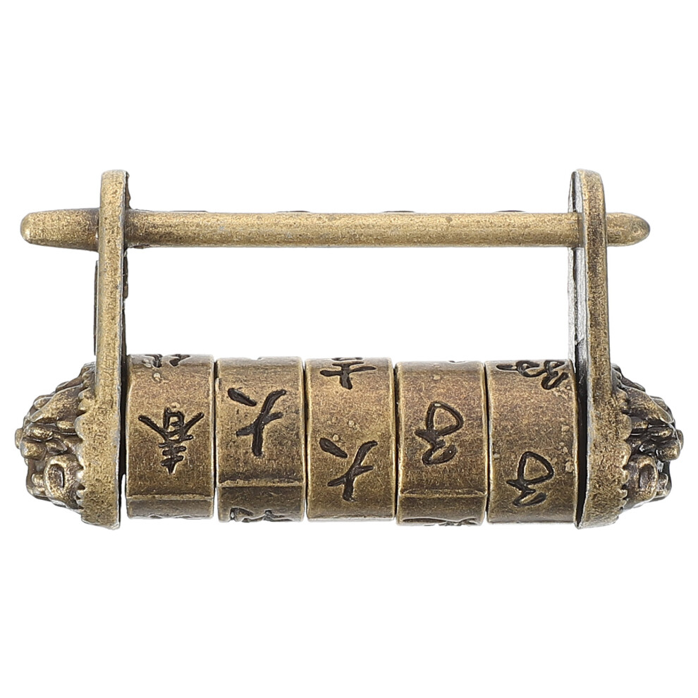 Chinese Character Lock Combination Password Padlock Vintage Ancient 3212306669424