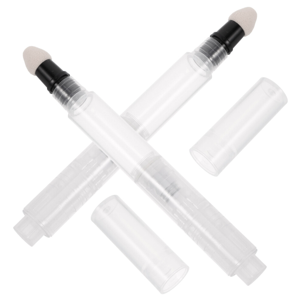 Inoomp Cream 2Pcs Refillable Lip Gloss Applicator Pen With Sponge Tip