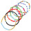 Raindrops Beaded Anklets Assorted Color 7pcs 2.4x2.4in 1