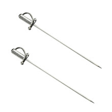 2pcs Stainless Steel Cocktail Sticks Fruit Picks