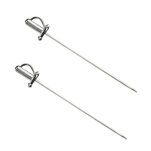 2pcs Stainless Steel Cocktail Sticks Fruit Picks
