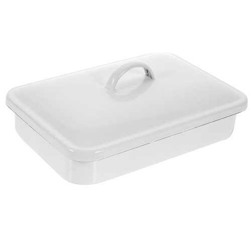 Enamel Bake Pan Multi-Functional Roasting Baking Tray Dishwasher Safe