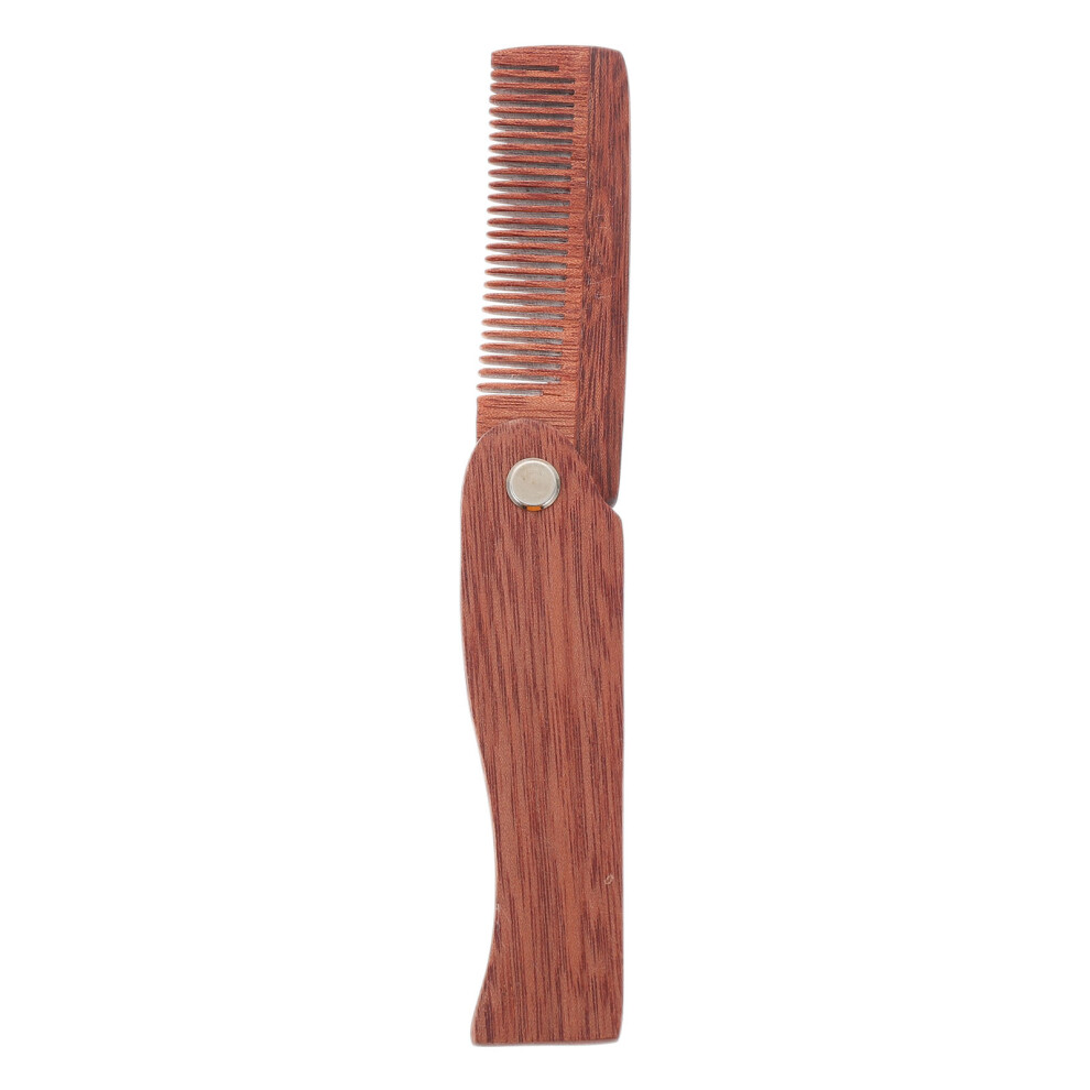Aboofan Unisex Wooden Comb For Hair Mustache Beard Portable Pocket Folding