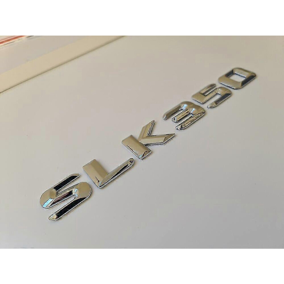 Slk350 Chrome Letter Number Rear Boot Badge Emblem Slk Class Mercedes Silver 6935159241865