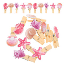 30pcs Theme Wooden Peg Photo Clip Memo Holder