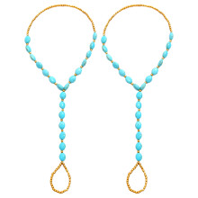 2pcs Summer Beads Anklets Barefoot Foot Chain