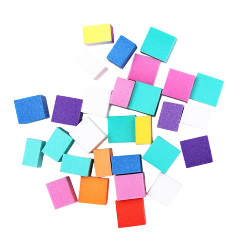1 Bag Colorful Sponge Manicure Polisher For Smooth And Shiny