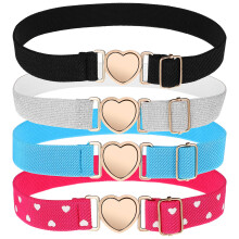 4pcs Toddler Belt Girl Nylon Prevent Pants Sagging Rosy Red
