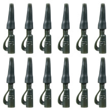 50pcs heavy duty fishing wire swivel fixing clips lead clip tool green