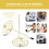 2 Pcs Golden Menu Summons Fork Invoice Folder for Office Home Kitchen 4