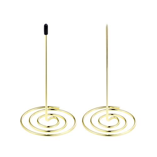 2 Pcs Golden Menu Summons Fork Invoice Folder for Office Home Kitchen