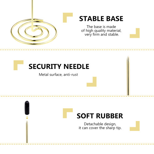 2 Pcs Golden Menu Summons Fork Invoice Folder for Office Home Kitchen 1