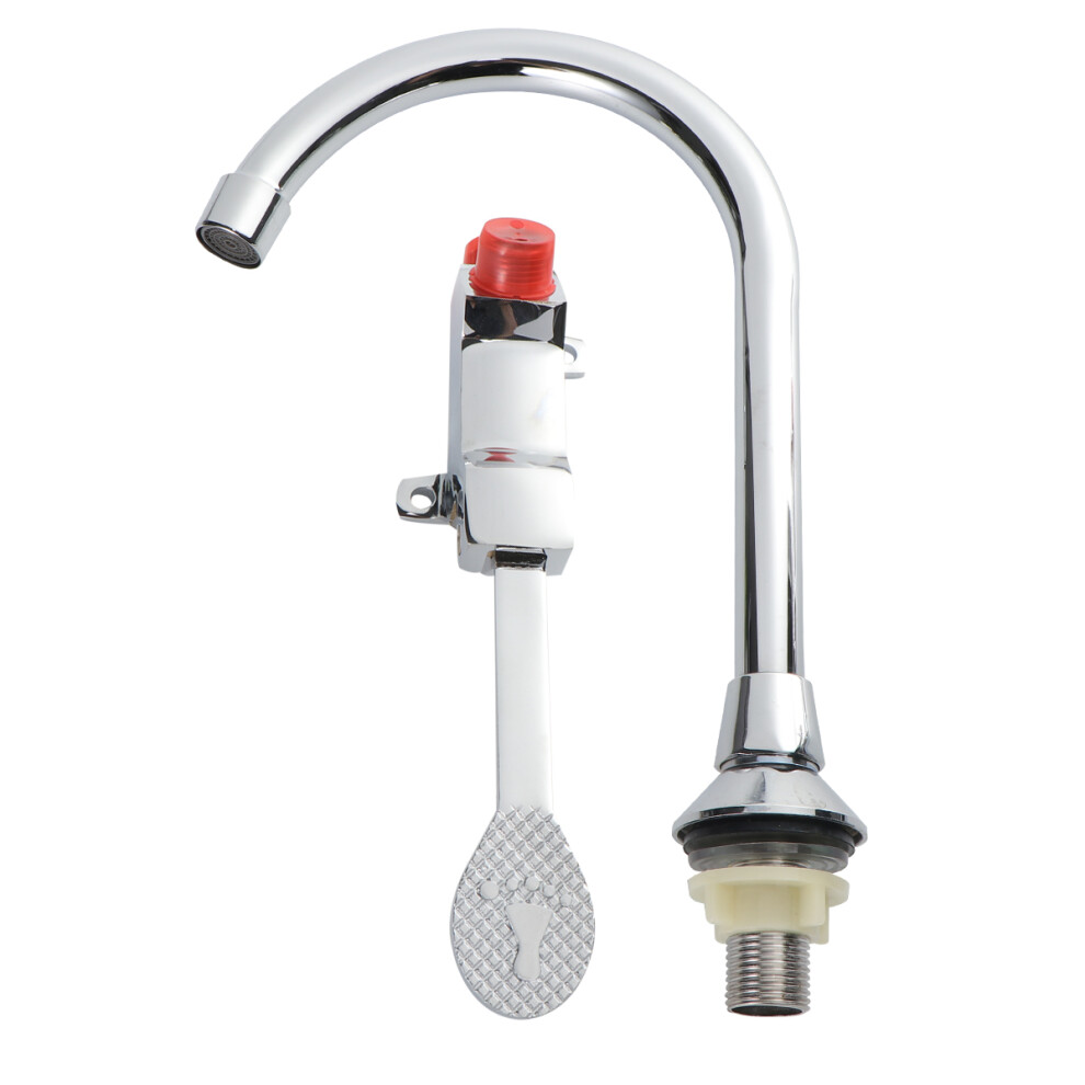 1 Set Foot Basin Faucet Public Bathroom Foot Stand Rotary Cold 3212292690709