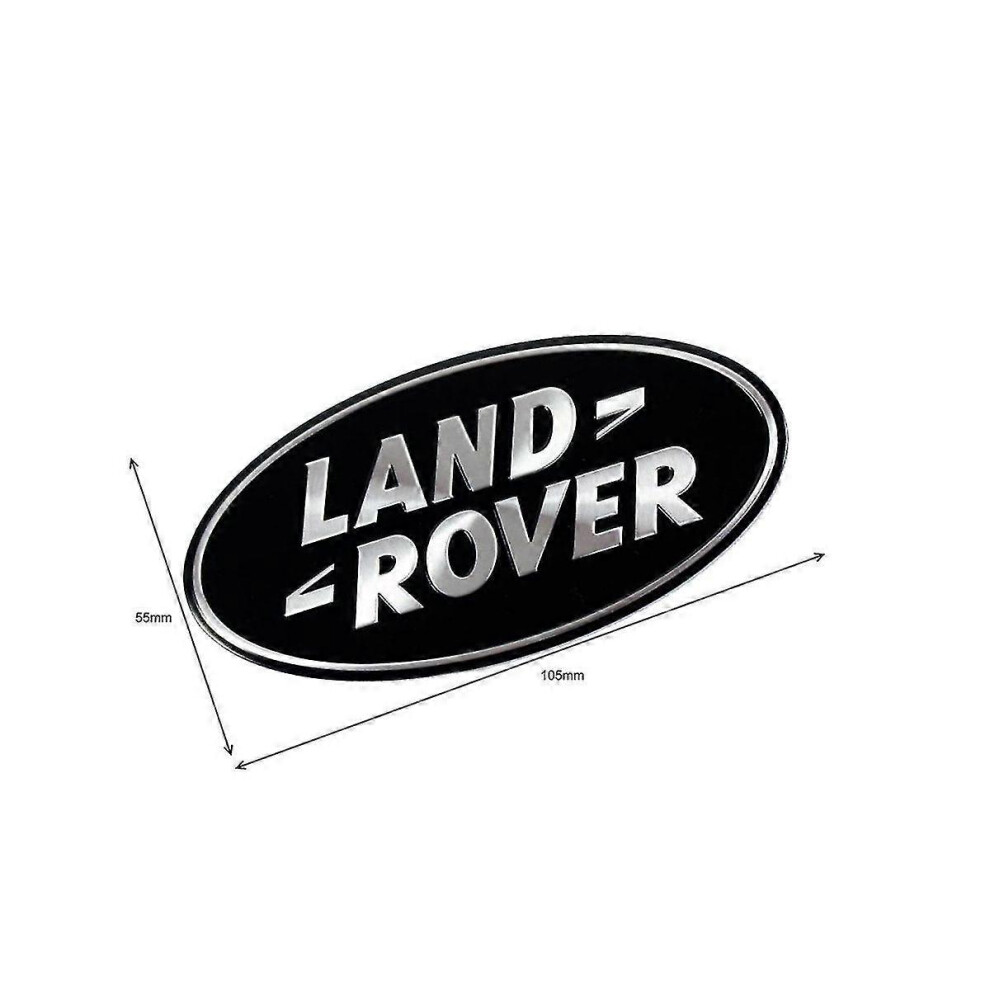 Oval Round Land Rover Rear Boot Badge Emblem For Evoque Discovery Freelander 105Mm X 53Mm Black 6935159241681