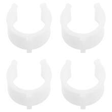 4 Stuks Gordijnstangbeugels Met Gespen Voor 26-28 Mm Plafond, Wit