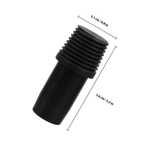 2 Pcs Pole Adapter For Broom Household Cleaning Tools Black 1