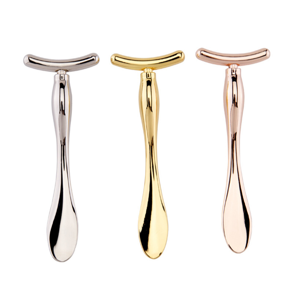 Ohphcall Golden 2Pcs Eye Mask Spatula Spoon Scoop Beauty Tools For Women