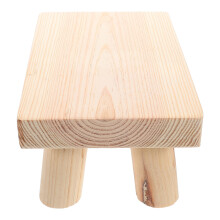 Khaki Wooden Step Stool for Kids Portable Stable Office Footrest