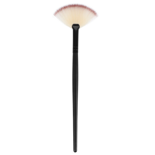 Face Powder Brush Blush Highlighter Brush Black Handle Brown Bristles 1