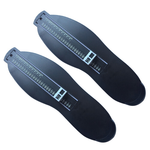 Foot Length Device Shoe Fitting Gauge Black 2pcs 1