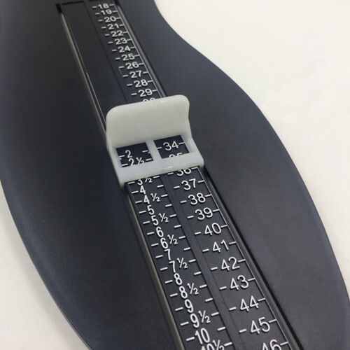 Foot Length Device Shoe Fitting Gauge Black 2pcs 2