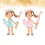 1 Pack Cartoon Character Brooches 1pack Pink Blue 10