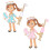 1 Pack Cartoon Character Brooches 1pack Pink Blue 2