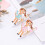 1 Pack Cartoon Character Brooches 1pack Pink Blue 3