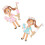1 Pack Cartoon Character Brooches 1pack Pink Blue 7
