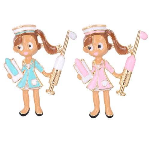 1 Pack Cartoon Character Brooches 1pack Pink Blue