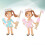 1 Pack Cartoon Character Brooches 1pack Pink Blue 4