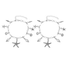 Boho Seashell Anklet Adjustable Foot Jewelry for Women