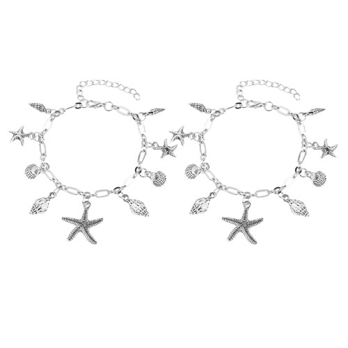 Boho Seashell Anklet Adjustable Foot Jewelry for Women