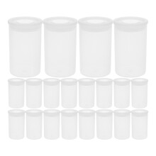 200pcs Film Canisters with Caps Transparent Storage Containers